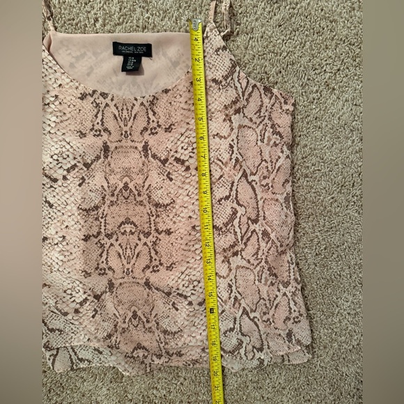 Rachel Zoe | Pink Snake Skin Printed Tank Top with Adjustable Straps | Size M - Picture 7 of 7